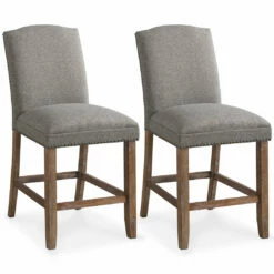 Ashley Furniture Aleeda - Brown/gray - Upholstered Barstool (2/cn)