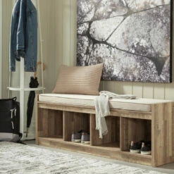 Top 10 ⭐ Signature Design By Ashley® Gerdanet - Bench With Open Storages Benches 🥰 15 Signature Design By Ashley® Gerdanet - Bench With Open Storages Benches