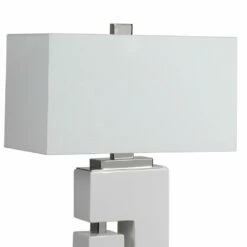 Uttermost Tetris White Table Lamp