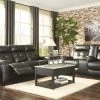 Signature Design By Ashley® Reclining Furniture Kempten - Black - 2 Pc. - Reclining Sofa, Loveseat