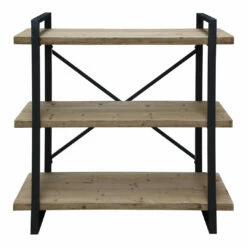 Moe's Home Collection Lex 3 Level Shelf Natural Accessories