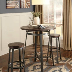 Ashley Furniture Challiman - Rustic Ultimate Best In Class Stool (2/CN)