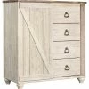 Ashley Furniture Willowton - Whitewash - Dressing Chest Chests