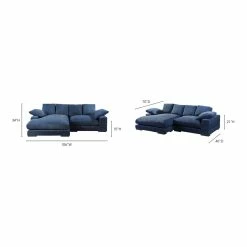 Moe's Home Collection Sectionals Plunge Sectional Navy