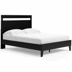 Signature Design By Ashley® Finch - Black/brown - Queen Panel Platform Bed