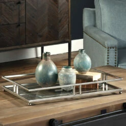 Uttermost Rafaela Silver Tray Table Decor
