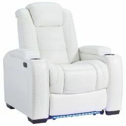 Signature Design By Ashley® Party - White - Pwr Recliner/adj Headrest Chairs