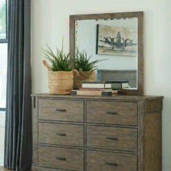 Signature Design By Ashley® Bedroom Sets Shamryn - Grayish Brown - 4 Pc. - Dresser, Mirror, Chest, Queen Panel Bed