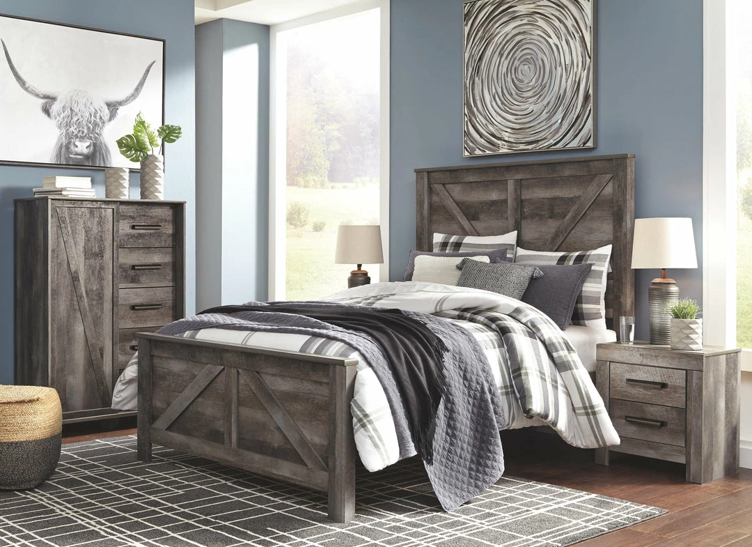 Flash Sale 🥰 Signature Design By Ashley® Bedroom Sets Wynnlow - Gray - 👗 Dressing Chest, Crossbuck Panel Bed 🥰 3 Signature Design By Ashley® Bedroom Sets Wynnlow - Gray - Dressing Chest, Crossbuck Panel Bed