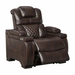 Signature Design By Ashley® Warnerton - Chocolate - Pwr Recliner/adj Headrest