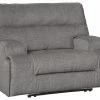 Ashley Furniture Coombs - Charcoal - Wide Seat Power Recliner