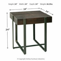 Ashley Furniture Drewing - Light Brown - Square End Table Tables