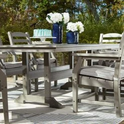 Signature Design By Ashley® Outdoor Sets Visola - Gray - 7 Pc. - Dining Set With 6 Chairs