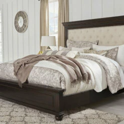 Signature Design By Ashley® Beds Brynhurst - Dark Ultimate Best In Class Upholstered Bed