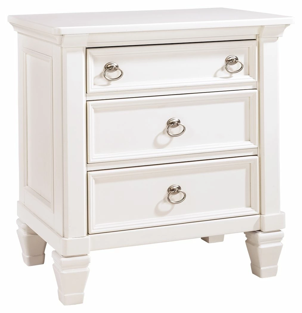 New ⌛ Ashley Furniture Prentice - White - Three Drawer Night Stand Nightstands 😉 3 Ashley Furniture Prentice - White - Three Drawer Night Stand Nightstands