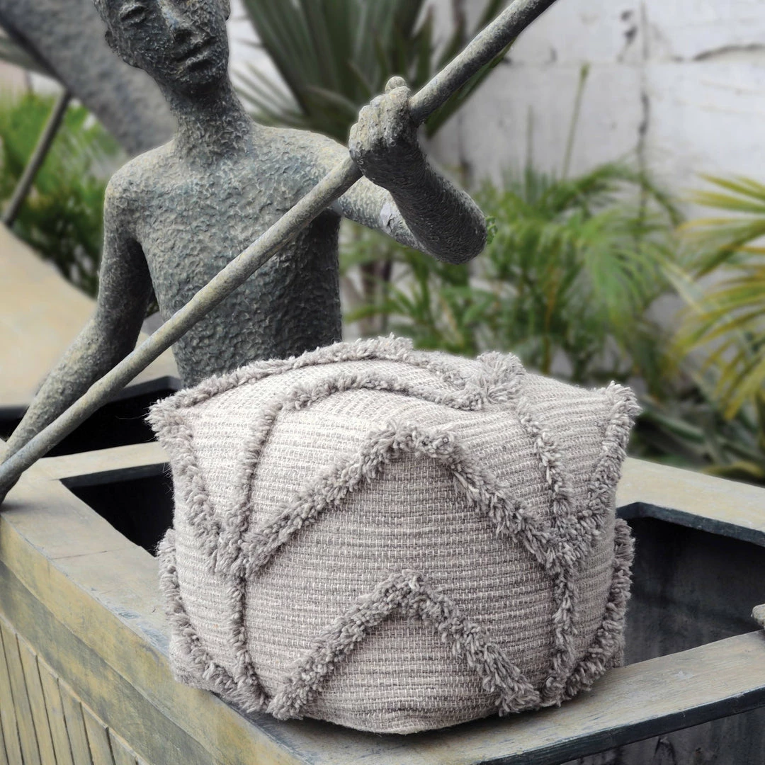 Wholesale ⭐ Uttermost Olfen Gray Pouf Accessories 🔥 4 Uttermost Olfen Gray Pouf Accessories