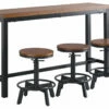Ashley Furniture Dining Room Sets Quinidad - Black/brown - Rect Drm Counter Tbl Set(4/cn)