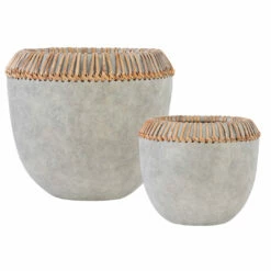 Uttermost Aponi Concrete Ray Bowls, S/2 Table Decor