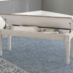 Best deal 🥰 Ashley Furniture Skempton - White - Storage Bench Benches 🎁 19 Ashley Furniture Skempton - White - Storage Bench Benches