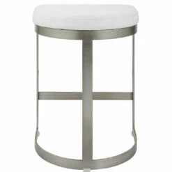 Stools Uttermost Ivanna Backless Silver Counter Stool