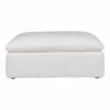 Moe's Home Collection Ottomans Clay Ottoman Livesmart Fabric White