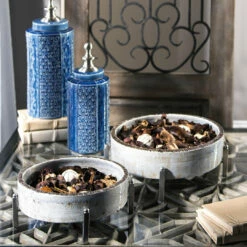 Table Decor Uttermost Essie Pale Gray Bowls S/2