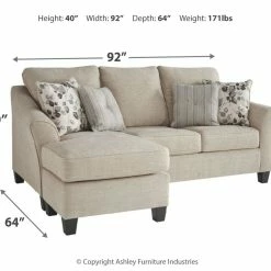 Hot Sale 🔥 Ashley Furniture Abney - Driftwood - Sofa Chaise 🥰 17 Ashley Furniture Abney - Driftwood - Sofa Chaise