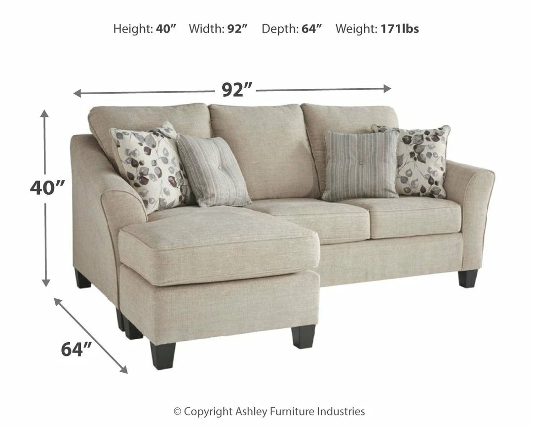 Hot Sale 🔥 Ashley Furniture Abney - Driftwood - Sofa Chaise 🥰 10 Ashley Furniture Abney - Driftwood - Sofa Chaise