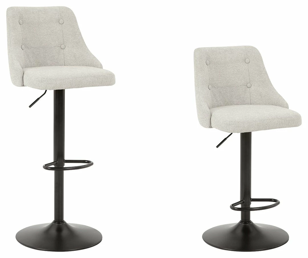 Promo 🥰 Signature Design By Ashley® Gaddison - Beige/black - Tall Uph Swivel Barstool(2/cn) Stools 🌟 13 Signature Design By Ashley® Gaddison - Beige/black - Tall Uph Swivel Barstool(2/cn) Stools