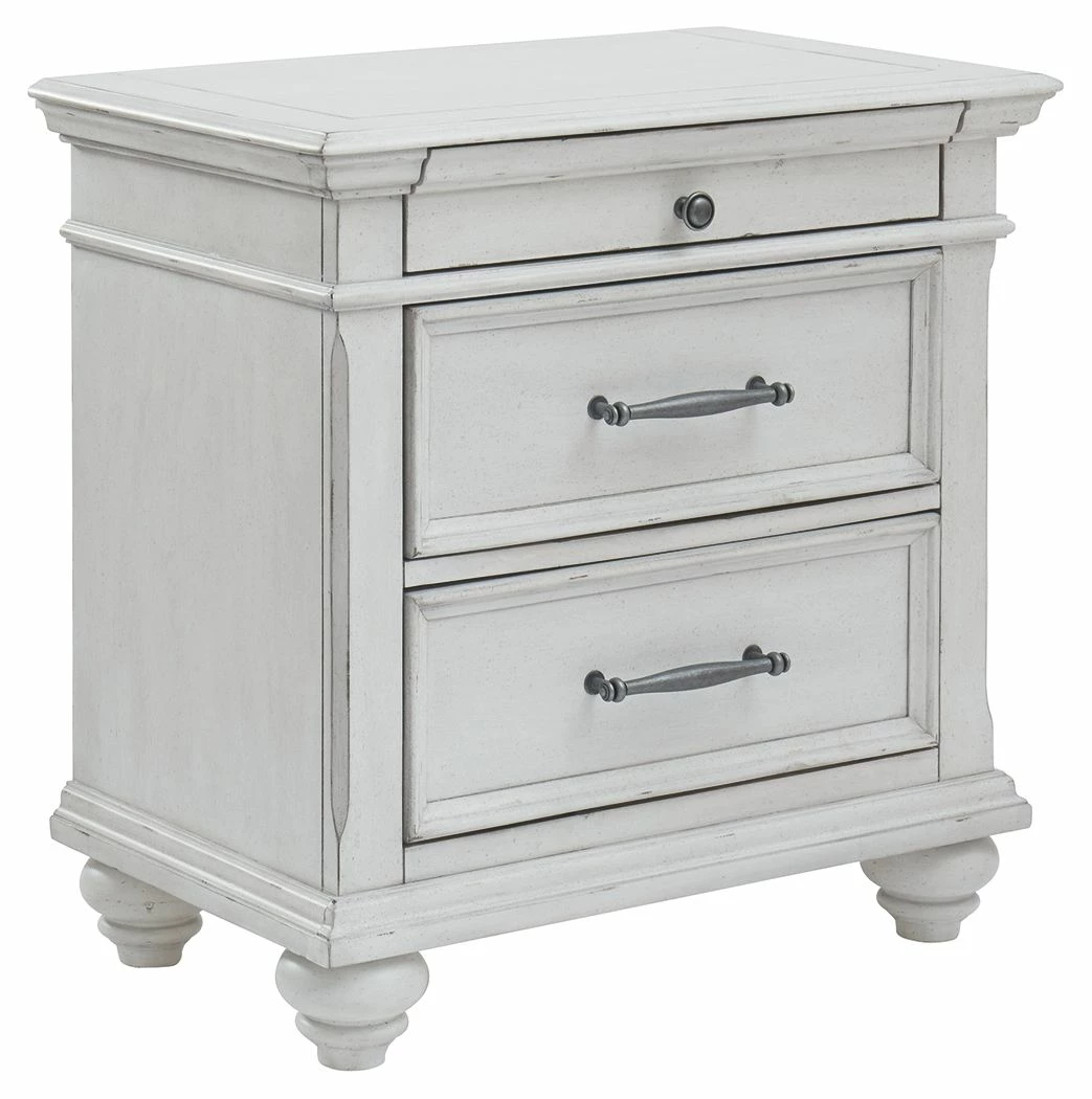 Deals 👏 Ashley Furniture Kanwyn - Whitewash - Three Drawer Night Stand 🤩 3 Ashley Furniture Kanwyn - Whitewash - Three Drawer Night Stand