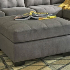 Benchcraft® Maier - Gray Dark - 3 Pc. - Lafr Chaise & Raf Sofa Sectional & Accent Ottoman Living Room Sets