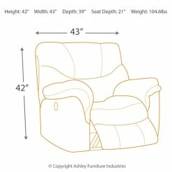 Ashley Furniture Alzena - Gunsmoke - Rocker Recliner