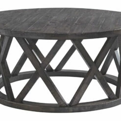 Ashley Furniture Sharzane - Grayish Brown - Round Cocktail Table Tables