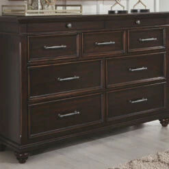 Ashley Furniture Dressers Brynhurst - Dark Ultimate Best In Class Dresser, Mirror