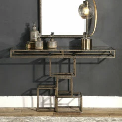 Flash Sale ⭐ Uttermost Ruslan Bronze Console Table 🤩 13 Uttermost Ruslan Bronze Console Table