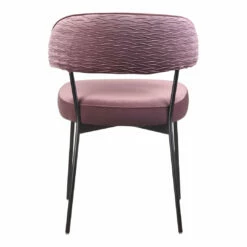 Moe's Home Collection Dolce Dining Chair Purple Velvet-m2 Chairs