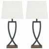 Ashley Furniture Makara - Black/Ultimate Best In Class Metal Table Lamp (2/CN)