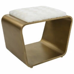 Uttermost Hoop Small Gold Bench Benches