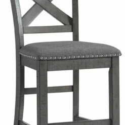Ashley Furniture Myshanna - Dark Gray - Upholstered Barstool (2/cn) Stools
