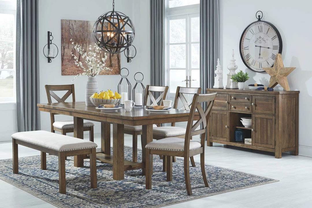 Brand new 💯 Ashley Furniture Tables Moriville - Grayish Brown - Rect Dining Room Ext Table ⌛ 12 Ashley Furniture Tables Moriville - Grayish Brown - Rect Dining Room Ext Table