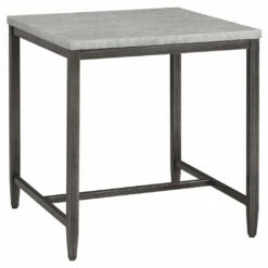 Ashley Furniture Shybourne - Gray/aged Bronze - Square End Table