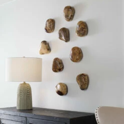 New 🌟 Uttermost Pebbles Blonde Wood Wall Décor, S/9 Accessories 🛒 10 Uttermost Pebbles Blonde Wood Wall Décor, S/9 Accessories