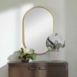Uttermost Varina Minimalist Gold Oval Mirror Accessories