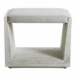 Benches Uttermost Cabana White Small Bench