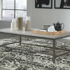 Ashley Furniture Shybourne - Gray/aged Bronze - Rectangular Cocktail Table Tables