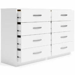 Signature Design By Ashley® Dressers Flannia - White - Eight Drawer Dresser