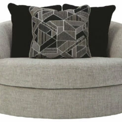 Ashley Furniture Megginson - Storm - Oversized Round Swivel Chair