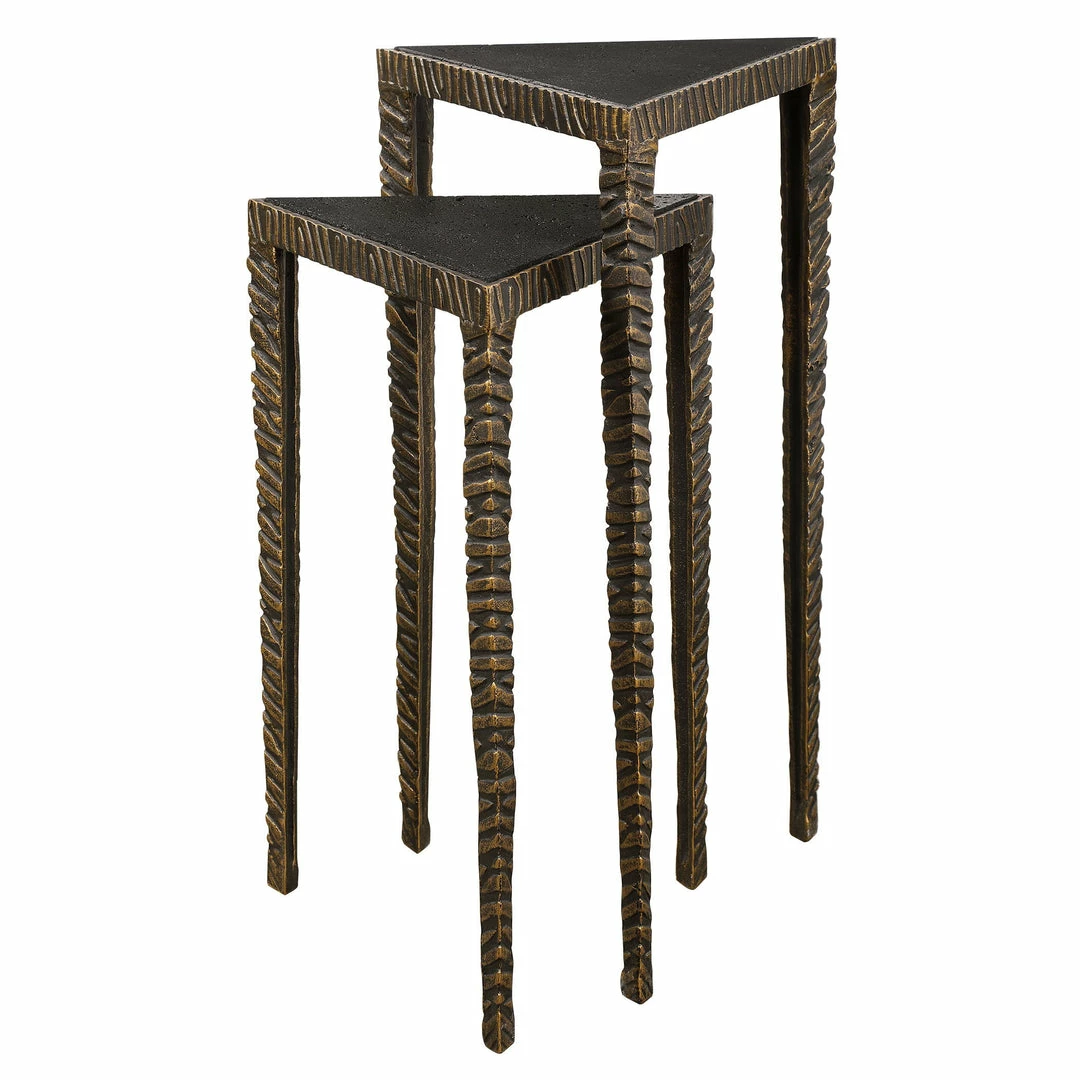 Best Sale 🤩 Uttermost Samiria Triangular Accent Tables, S/2 🔥 3 Uttermost Samiria Triangular Accent Tables, S/2