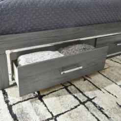 Signature Design By Ashley® Beds Lodanna - Gray - Platform Bed With 2 Storage Drawers