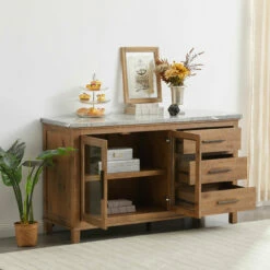 Ashley Furniture Servers Aleeda - Brown/white - Dining Room Server